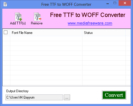 software ttf to utf converter